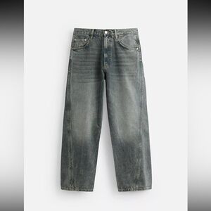 Zara Men's Relaxed Fit Jeans in Gray and Blue